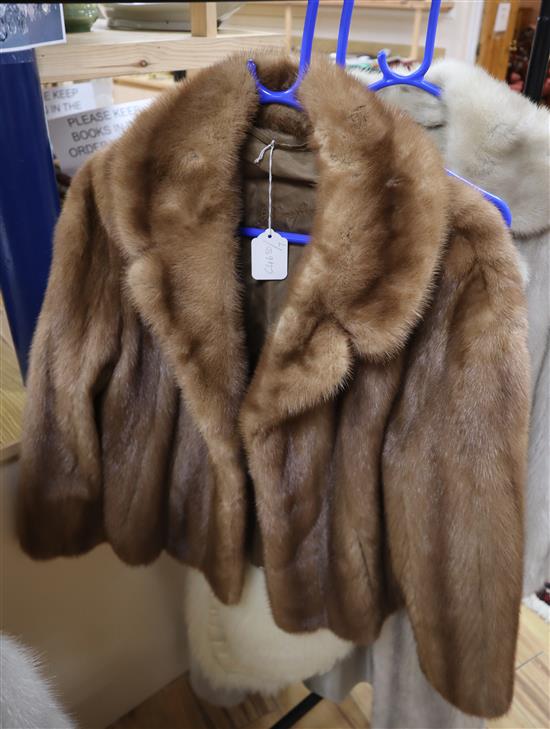 A brown mink jacket